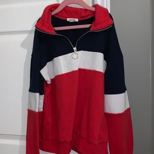 Colour block 1/4 zip GARAGE